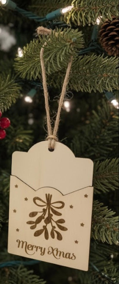 Gift card Christmas ornament