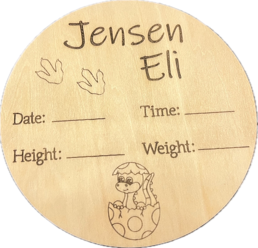 Personalized Birth Announcement Stats